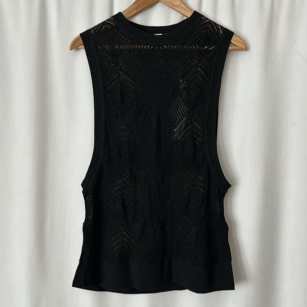 IRO NWT Chic Black Vigil Knit Vest Shirt Top **Size XS** 🌺🌺 - Picture 1 of 4